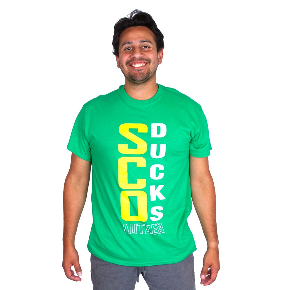 Sco-Ducks, McKenzie SewOn, Green, Crew Neck, Cotton, Men, Unisex, Football, Spirit Tee, 2024, T-Shirt, 884883